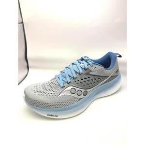 Saucony Women’s Light Gray & Blue Running Shoe